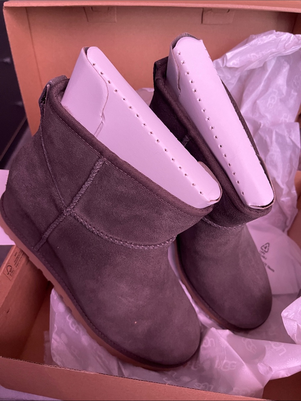 UGG Women’s Short Suede Boots in Gray